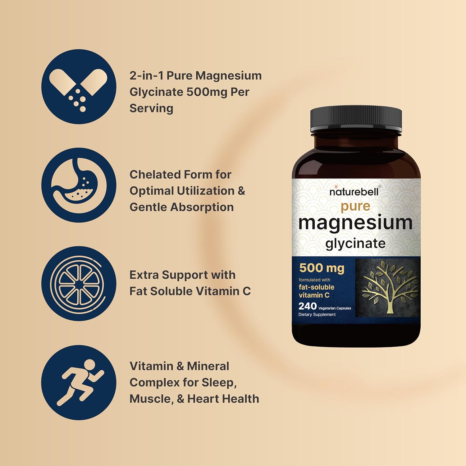 NatureBell Magnesium Glycinate Capsules
