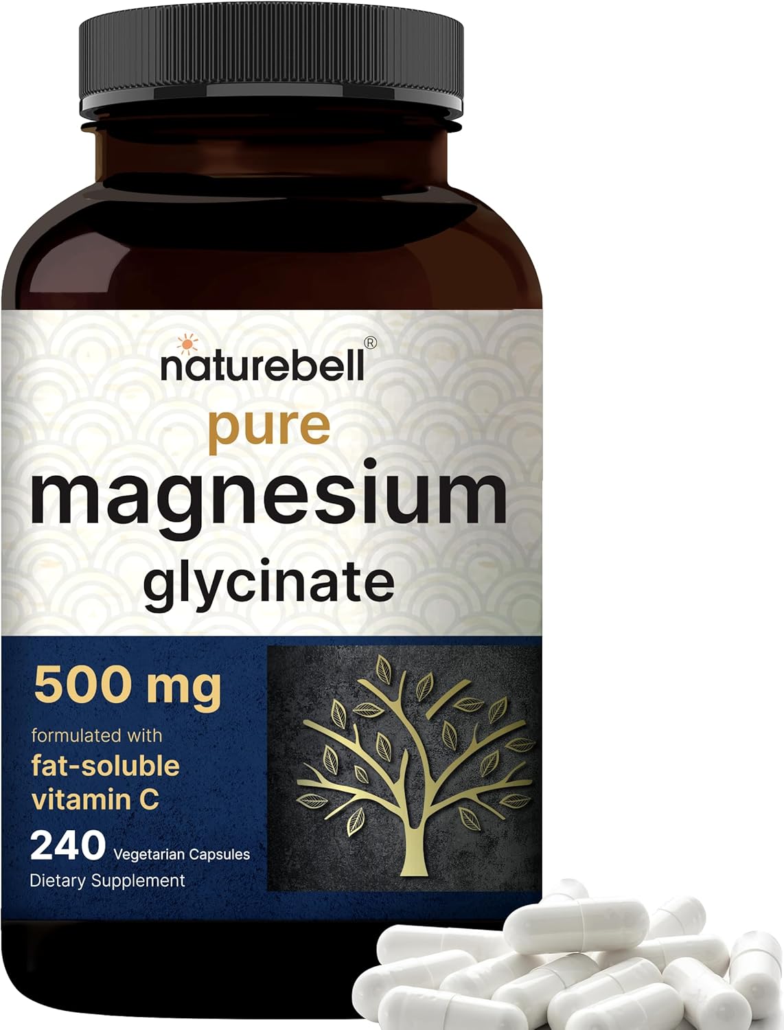 NatureBell Magnesium Glycinate Capsules 500mg | 240 Count - Image 5